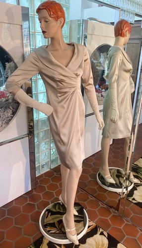 Kay unger ruched pleated - kay, satin